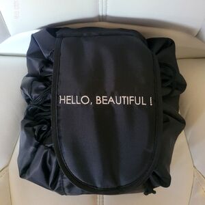Pack N Go Drawstring Make-Up Bag Large Black